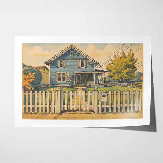 Japanese Woodblock - House
