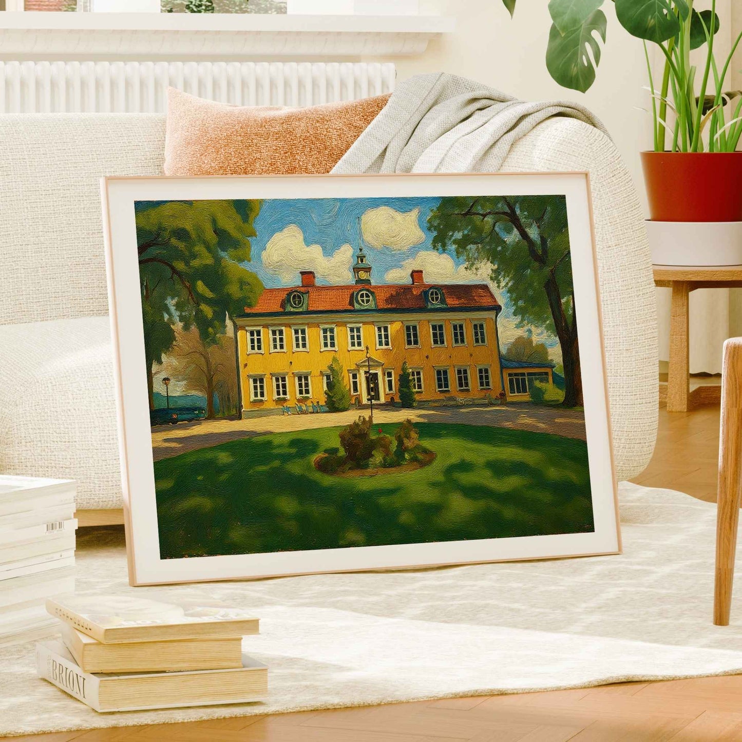 Oljemålning - Hus